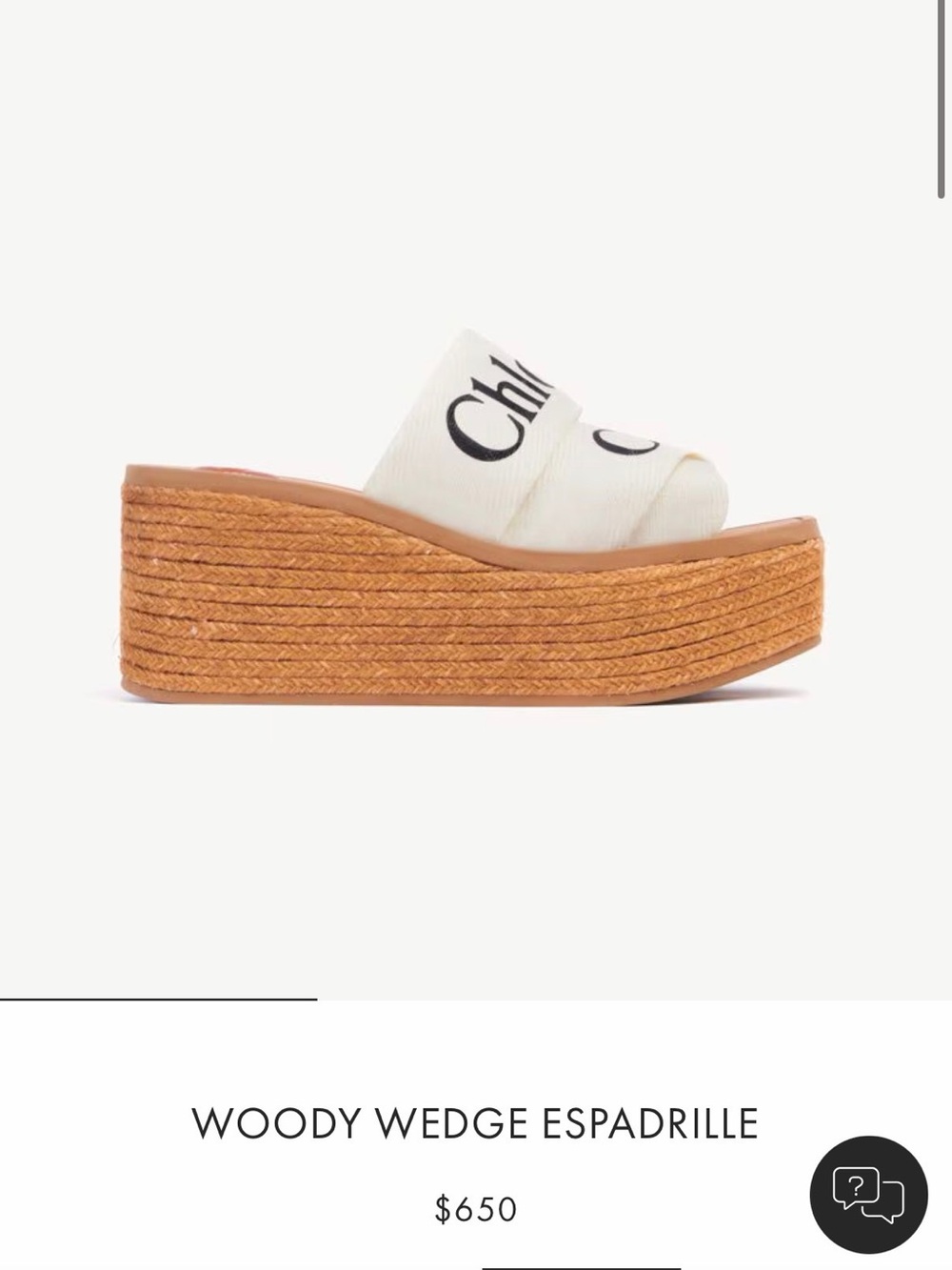 CHLOE Wedge Espadrille Slide
